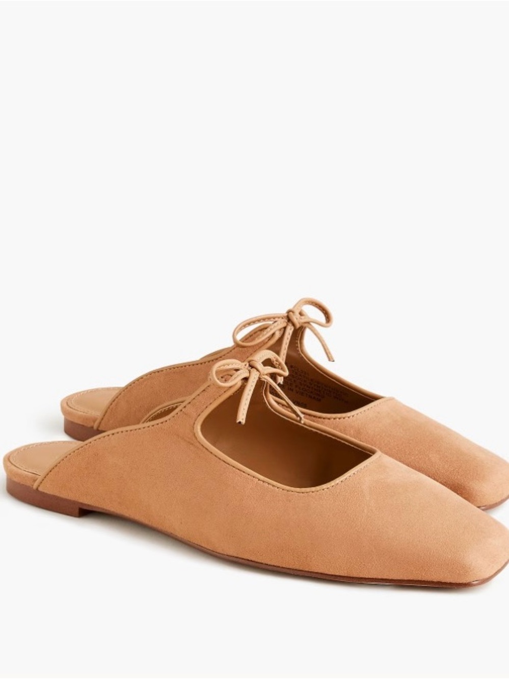 NWT J. Crew Bow Slip-on Mules Sienna Brown